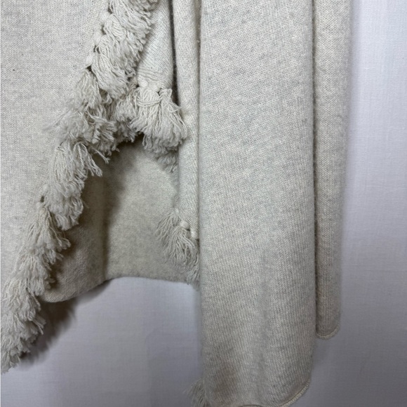 Lilly Pulitzer Alina Heathered Avenue 100% Cashmere Drape Cardigan Fringe - Picture 7 of 13